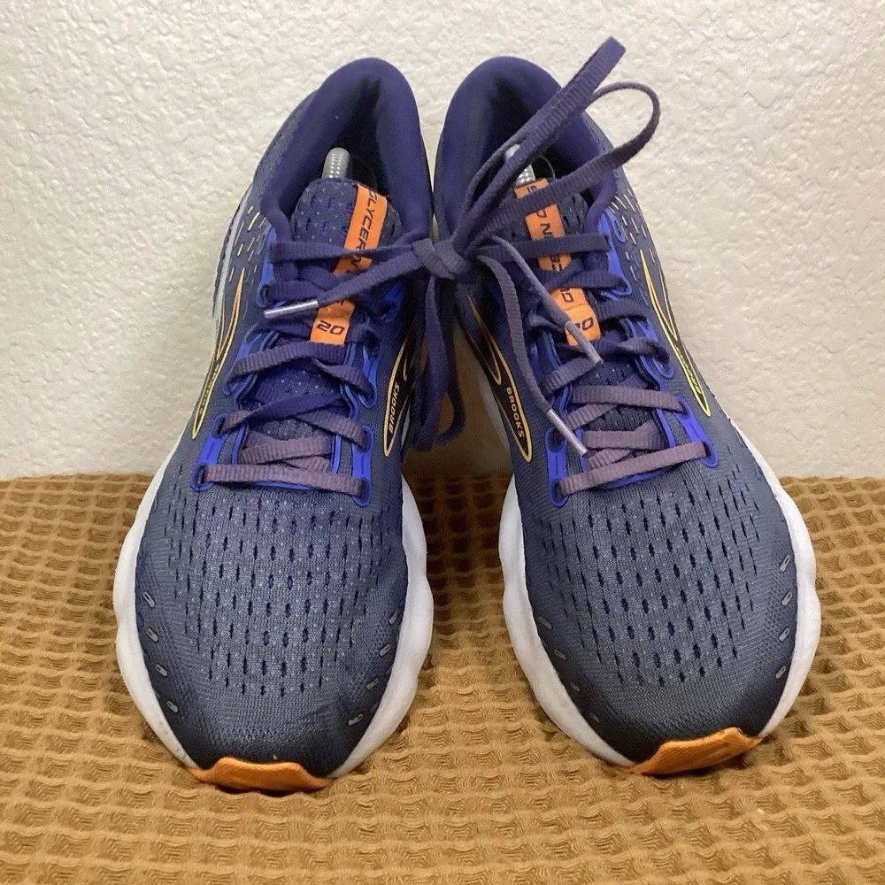 Brooks Glycerin GTS 20 1103831D444 Mens Sz 9.5 Blue Running Shoes Sneaker